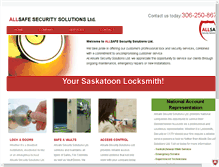 Tablet Screenshot of allsafesecuritysolutions.com